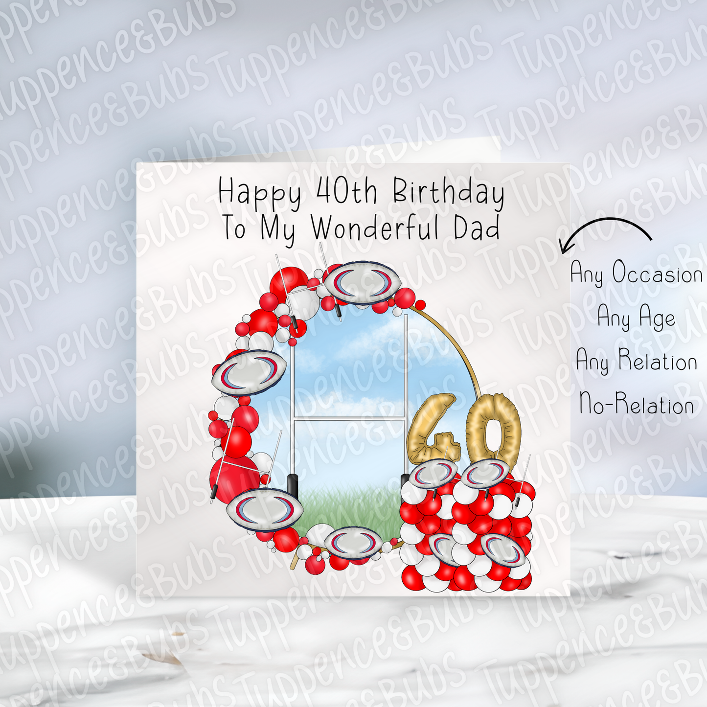 Rugby Themed Birthday Card - 2 Designs