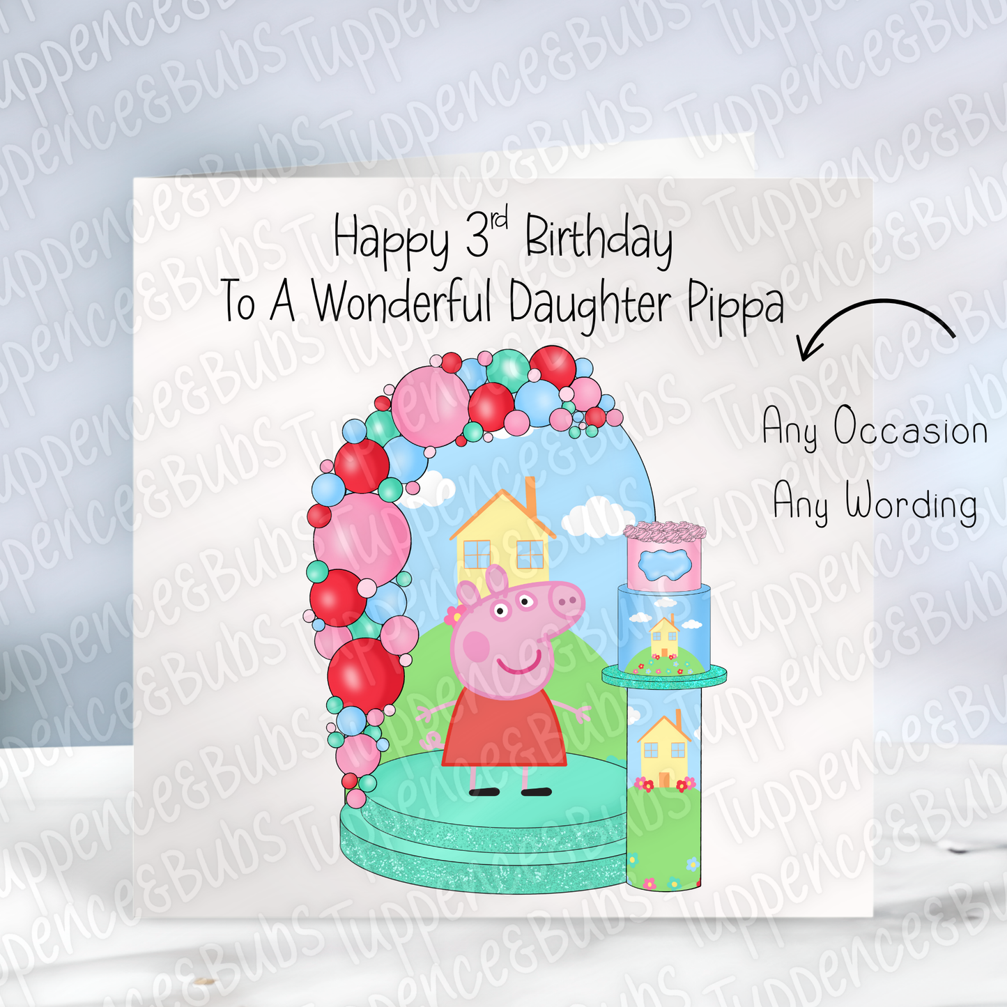Pig Inspired Birthday Card - 3 Designs