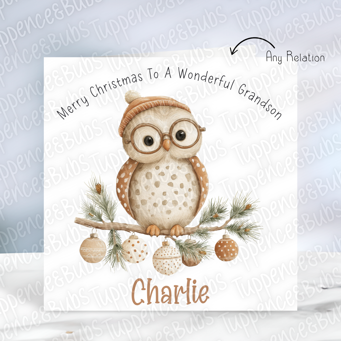 Beige Themed Christmas Card - 4 Designs