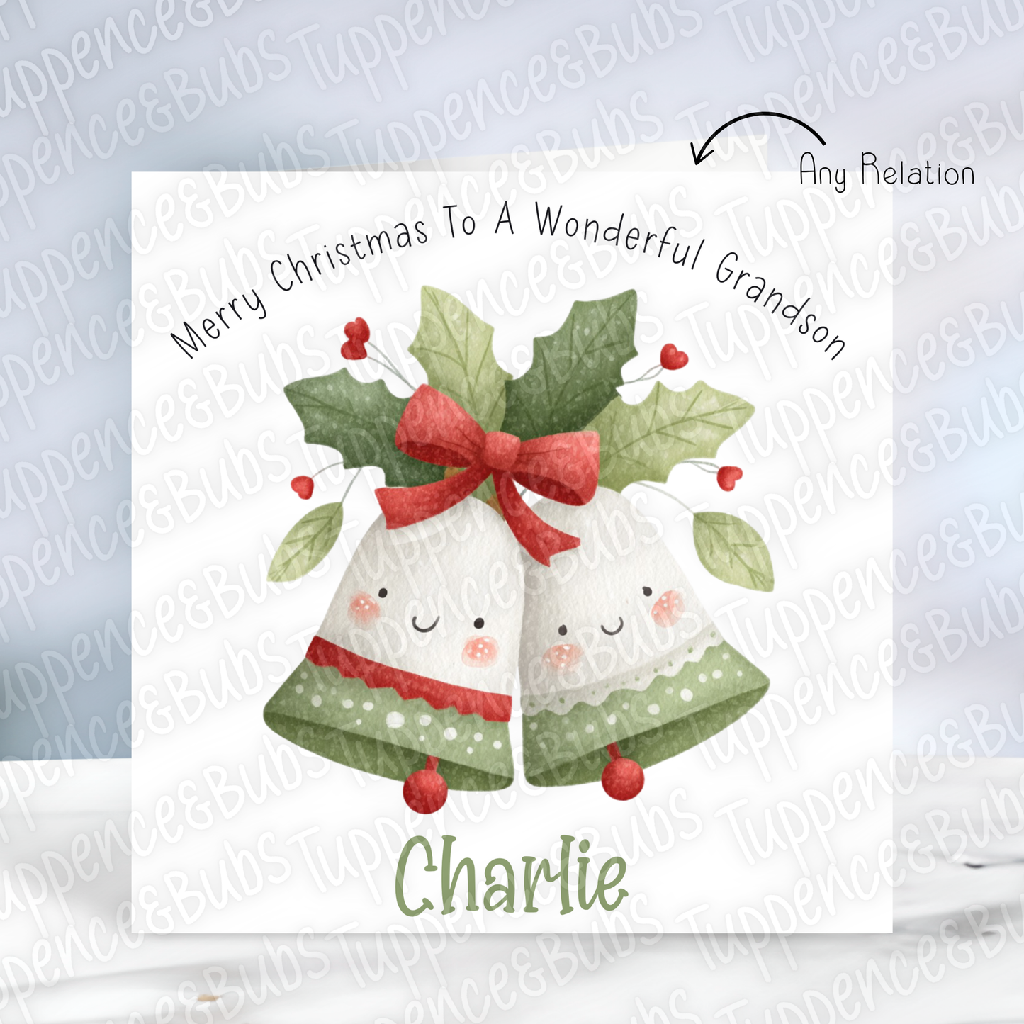 Owl/Bells Themed Christmas Card