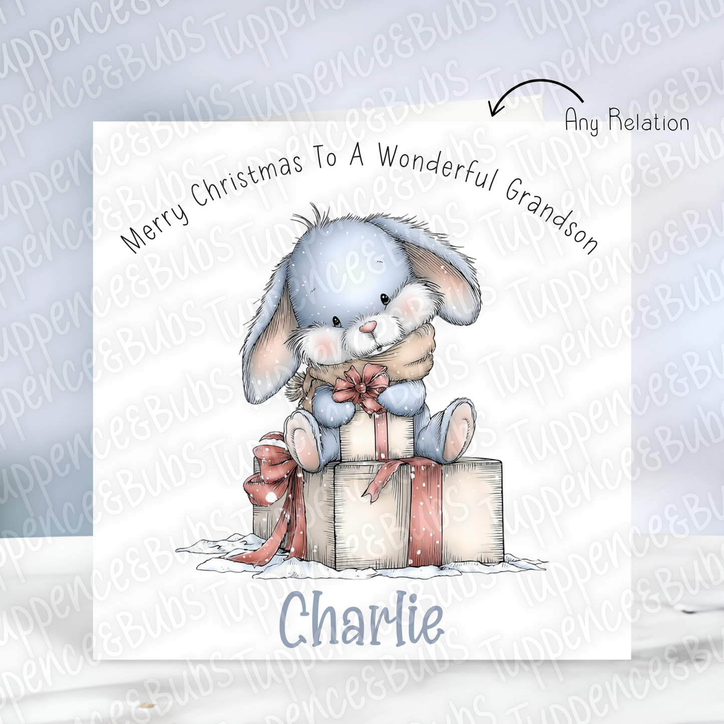 Rabbit Themed Christmas Card - 3 Designs