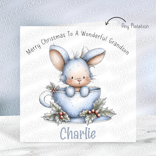 Rabbit Themed Christmas Card - 3 Designs
