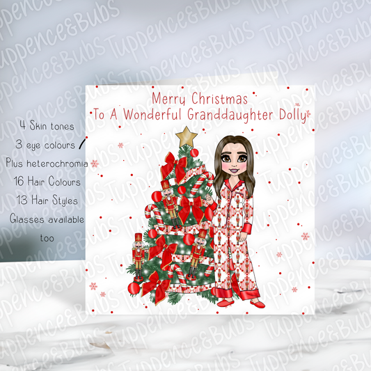 Red Nutcracker Themed PJ Card