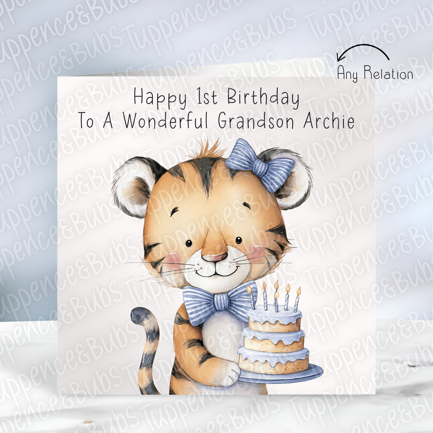 Tiger Themed Birthday Card