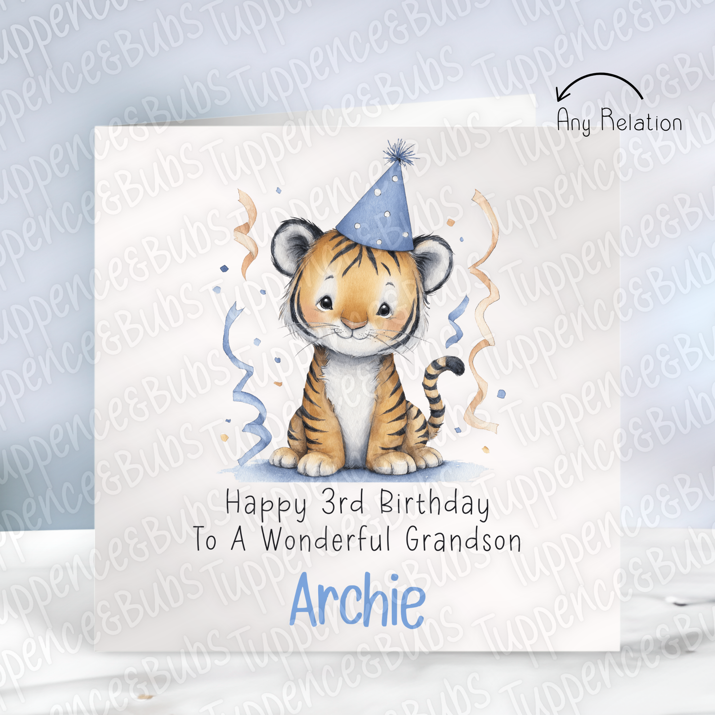 Tiger Themed Birthday Card