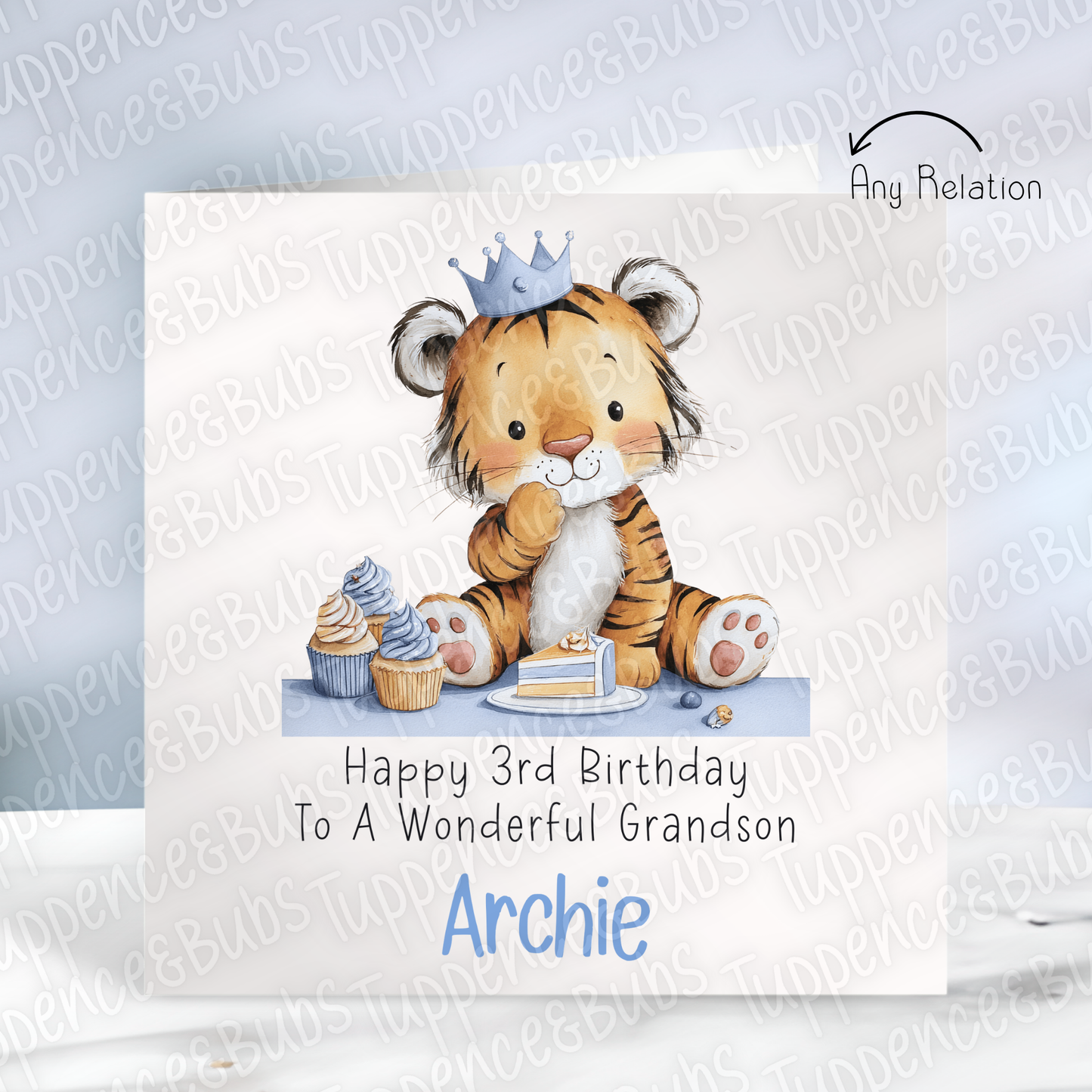 Tiger Themed Birthday Card
