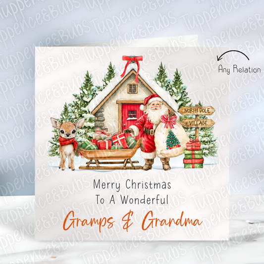 Santa Themed Christmas Cards - 2 designs
