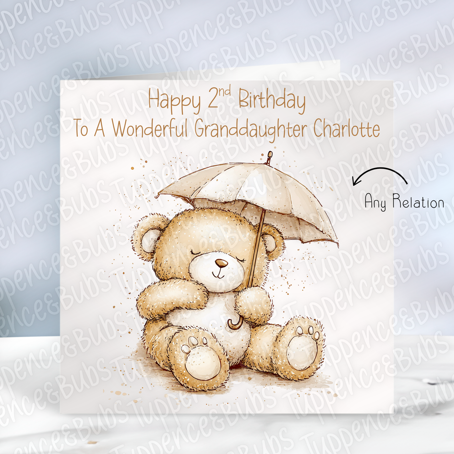 Cute Sleeping Bear Themed Card - 5 designs