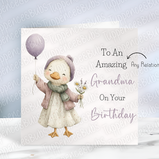Cute Duck With Balloon - 2 Designs