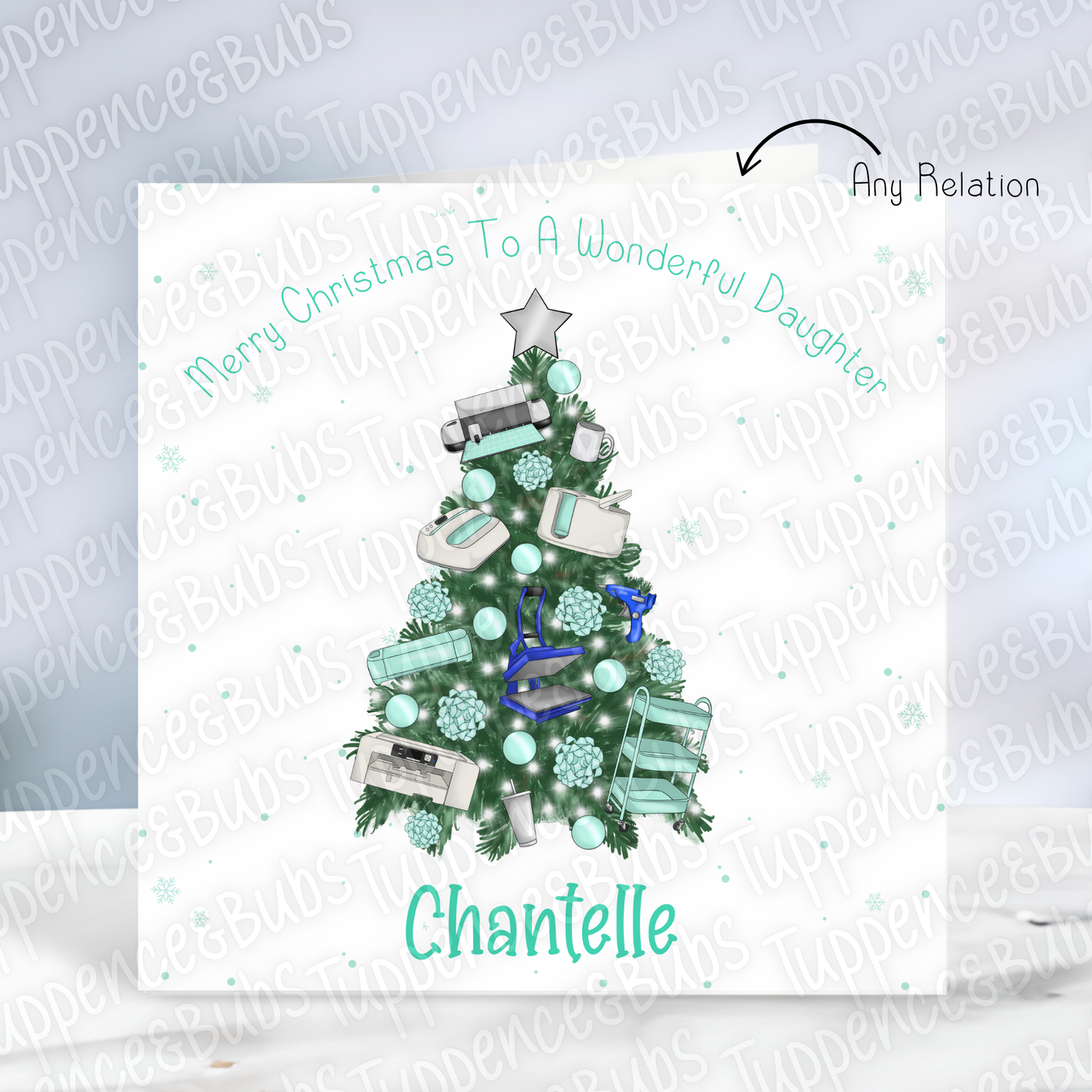 Crafters Themed, Christmas Card - 2 Colours