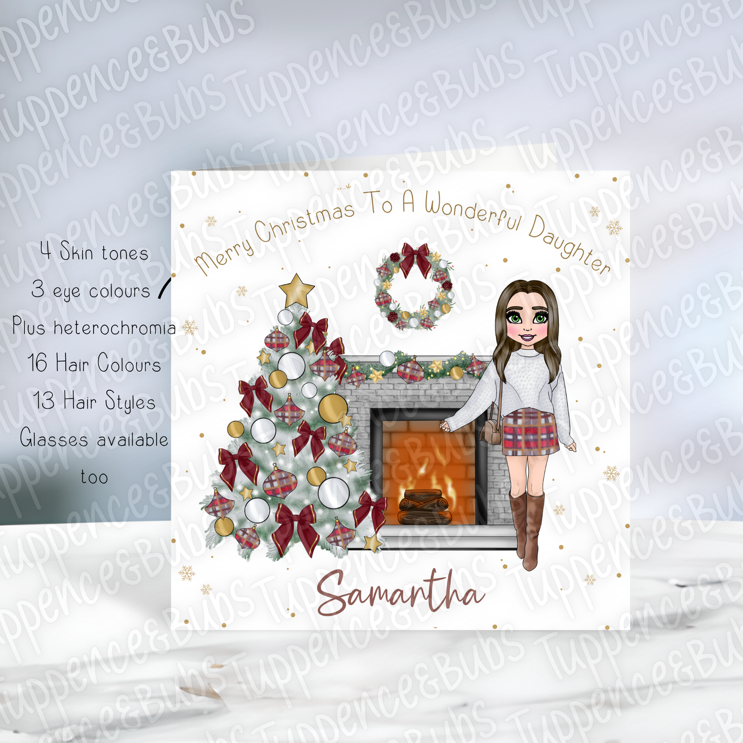 Tartan Themed Christmas Card