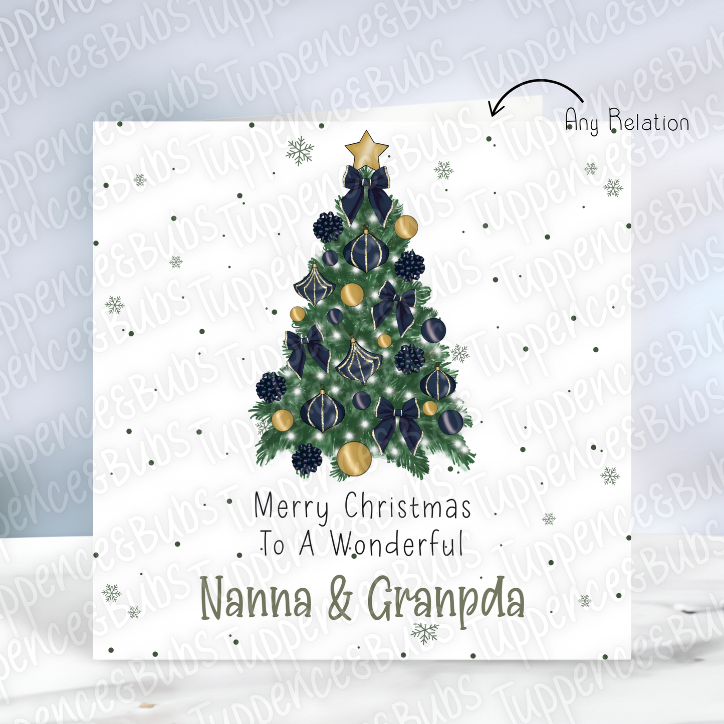 Bow Themed, Christmas Card - 6 Designs