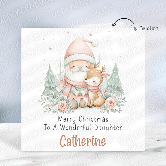 Santa & Reindeer Themed Christmas Card - 3 Designs