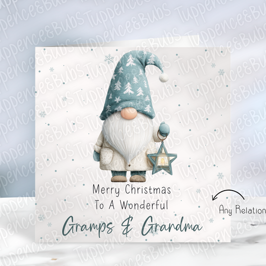 Cute Gnome Themed Christmas Card - 2 Designs