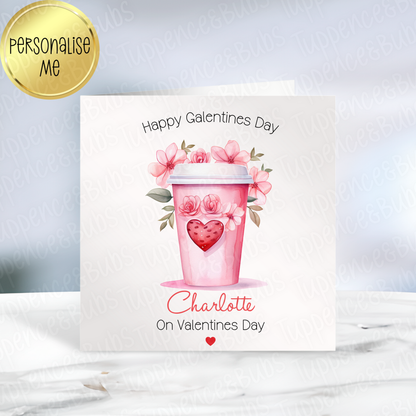 Galentine's Coffee Themed Card - 5 Designs