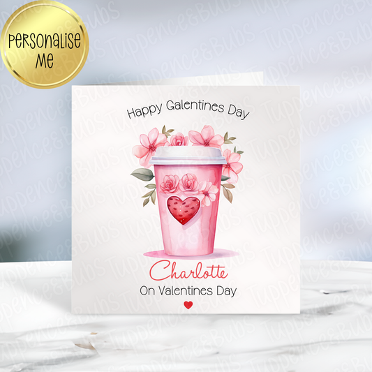 Galentine's Coffee Themed Card - 5 Designs