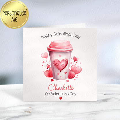 Galentine's Coffee Themed Card - 5 Designs