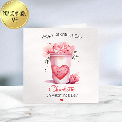 Galentine's Coffee Themed Card - 5 Designs