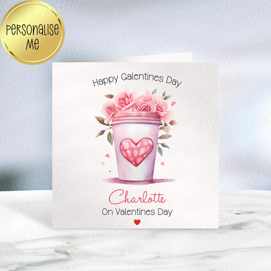 Galentine's Coffee Themed Card - 5 Designs