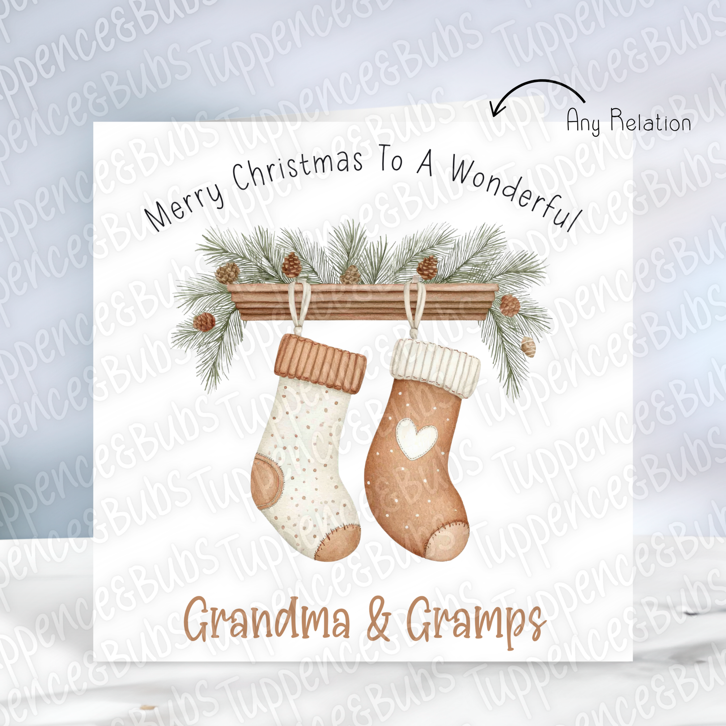 Beige Themed Christmas Card - 4 Designs