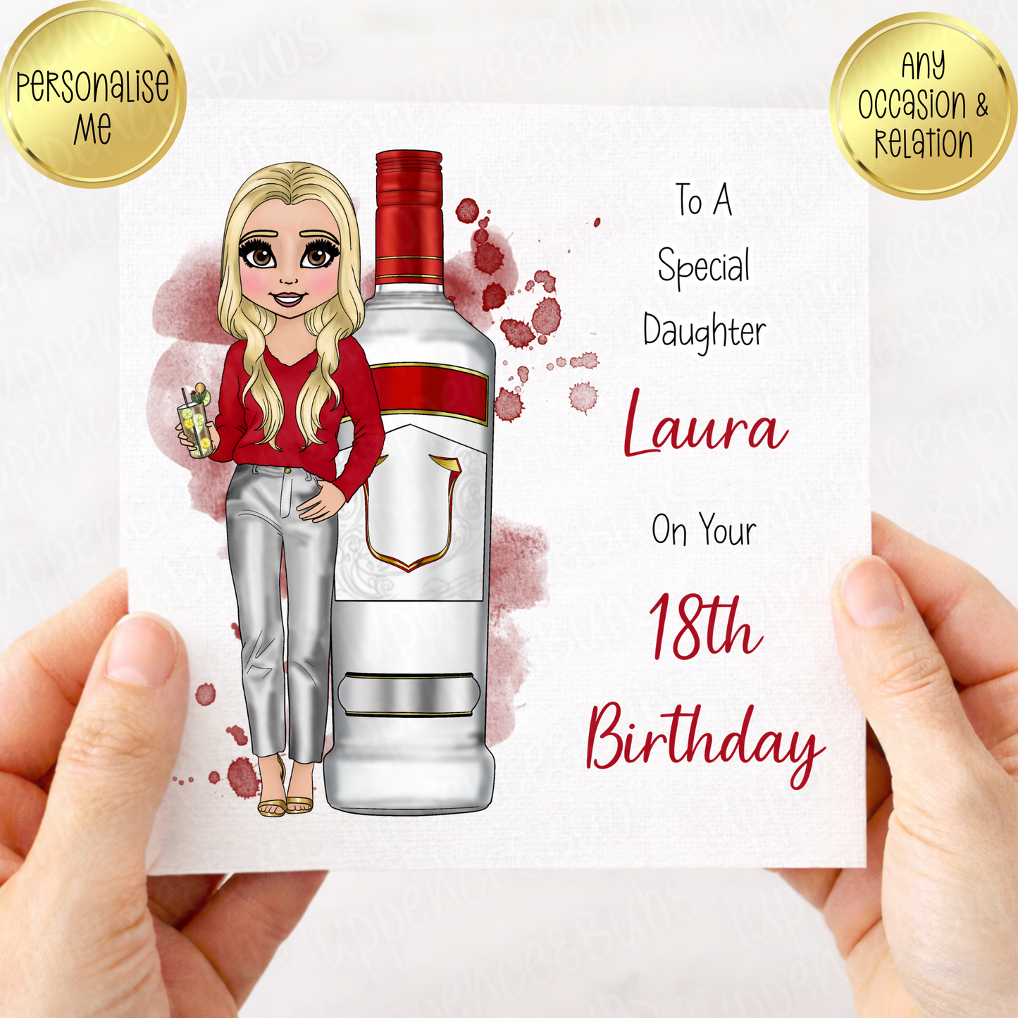 Vodka Themed Birthday Card