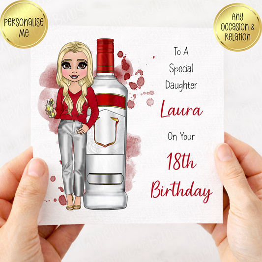 Vodka Themed Birthday Card