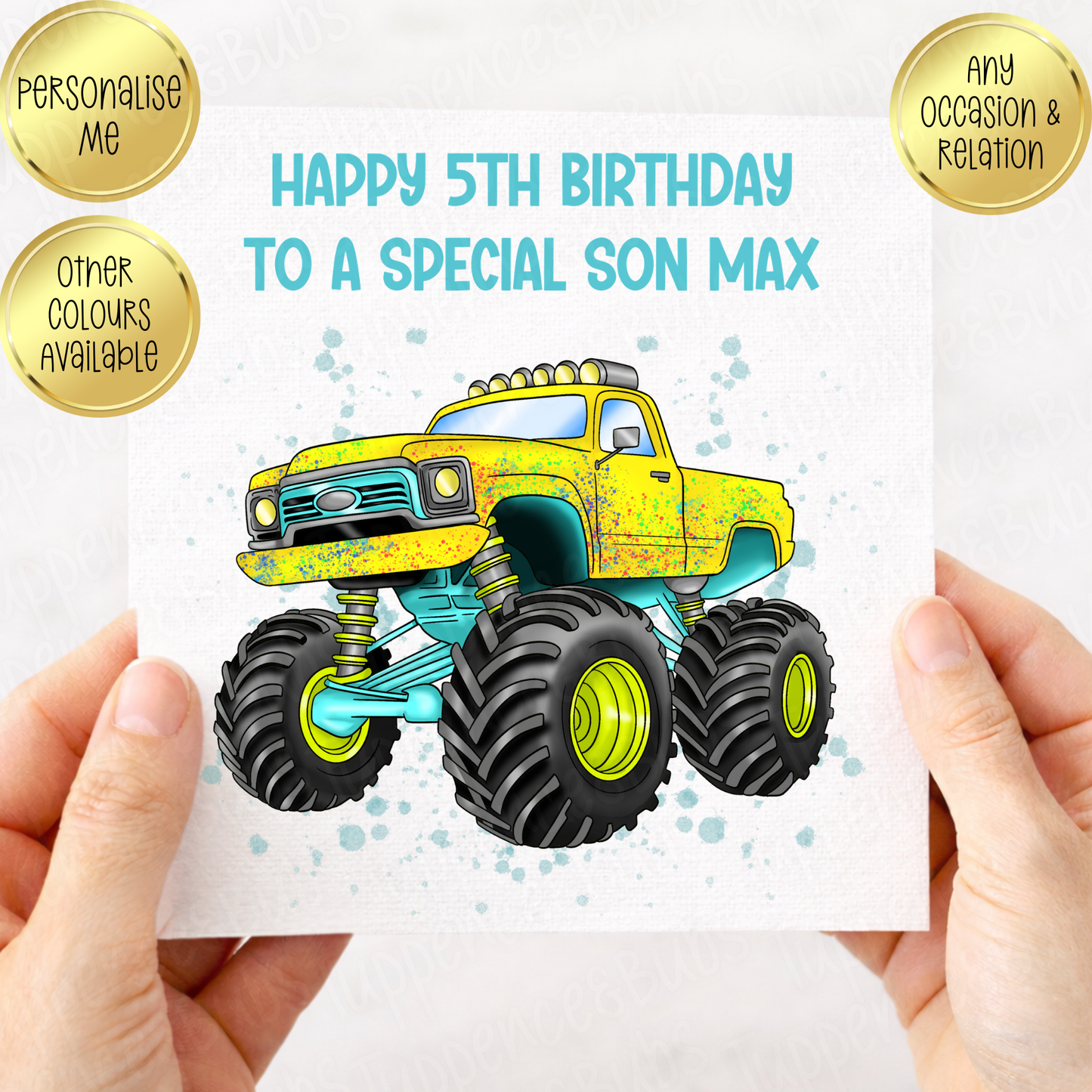Monster Truck Themed Card