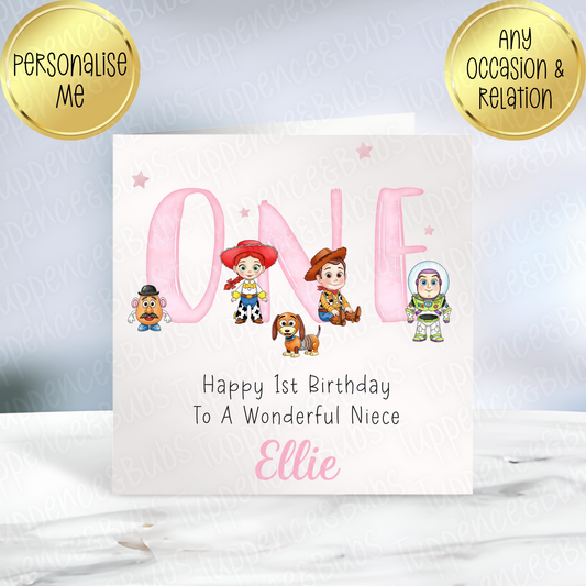 Toy Themed Card - Pink or Blue