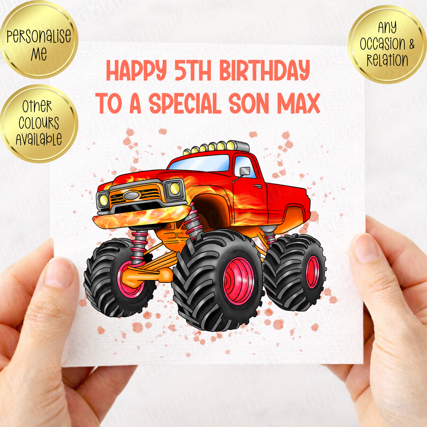Monster Truck Themed Card