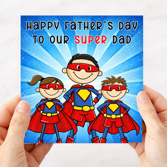 Super Hero Themed Father's Day Card