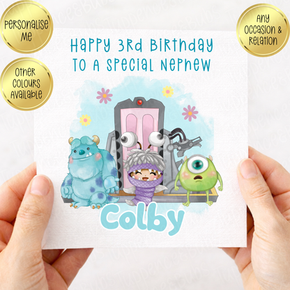 Monsters Inc Inspired Birthday Card