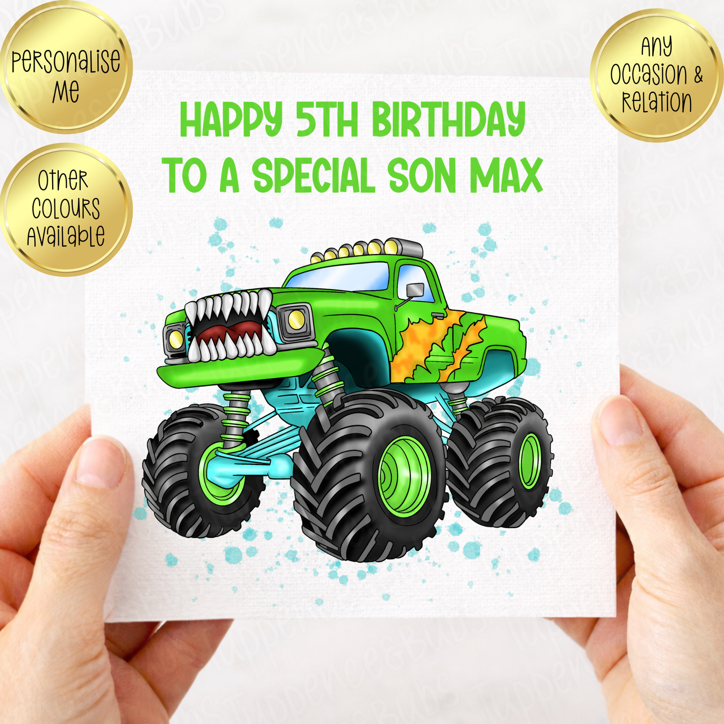 Monster Truck Themed Card