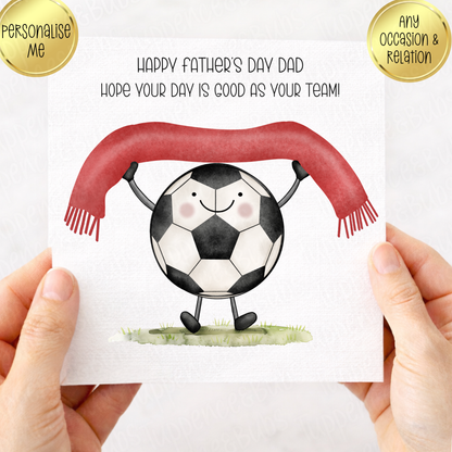 Football Scarf Themed Father's Day Card