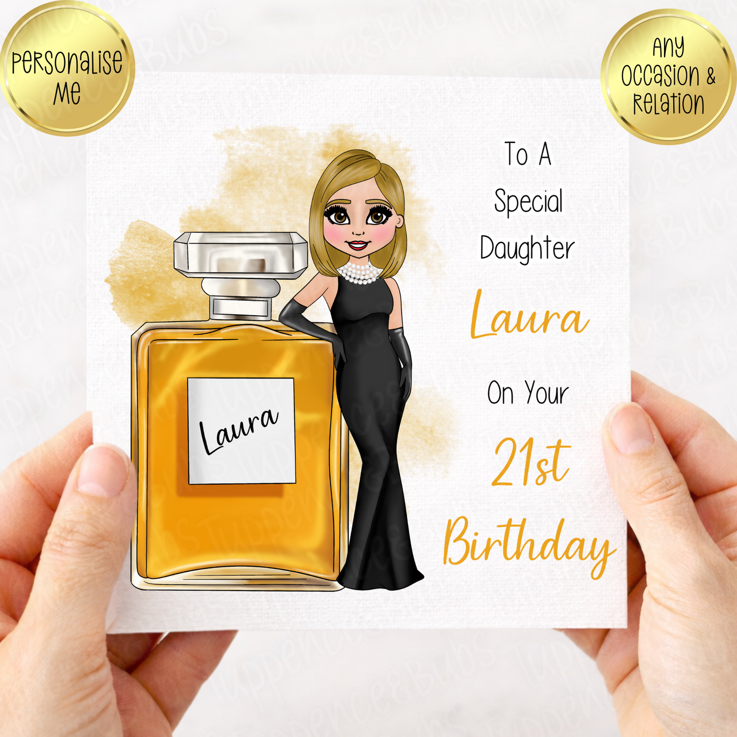 Coco Perfume Inspired Birthday Card