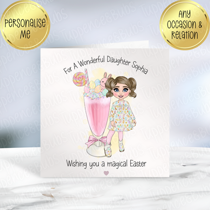 Toddler Milkshake Easter Card