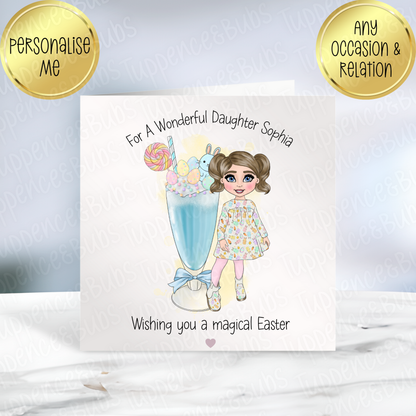 Toddler Milkshake Easter Card