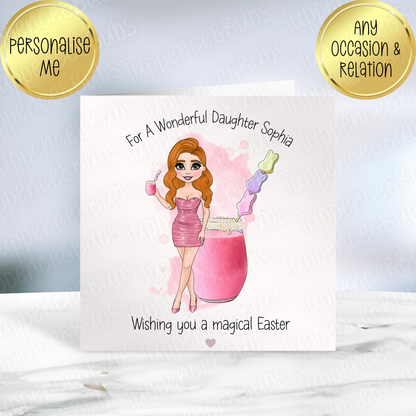 Easter Cocktail Themed Card