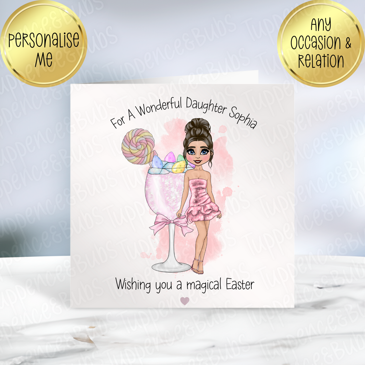 Easter Cocktail Themed Card