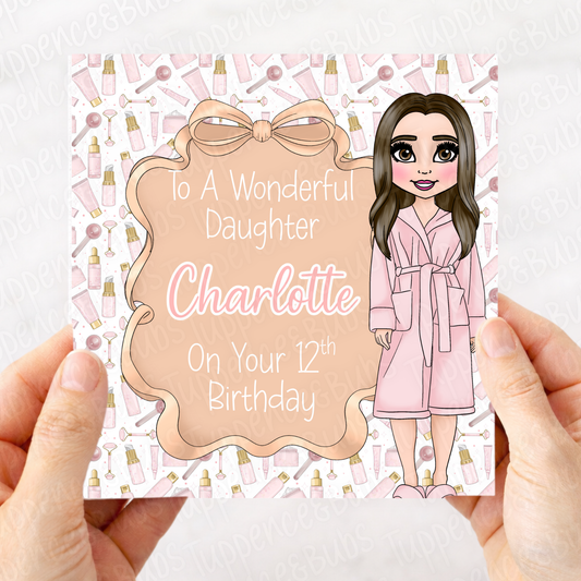 Skincare Inspired Birthday Card