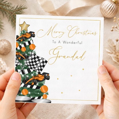 Personalised Racing Car Christmas Card – Any Relation