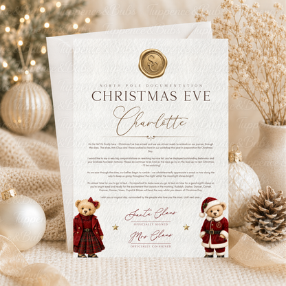 Personalised Teddy Bear Santa Letter – 3 Designs