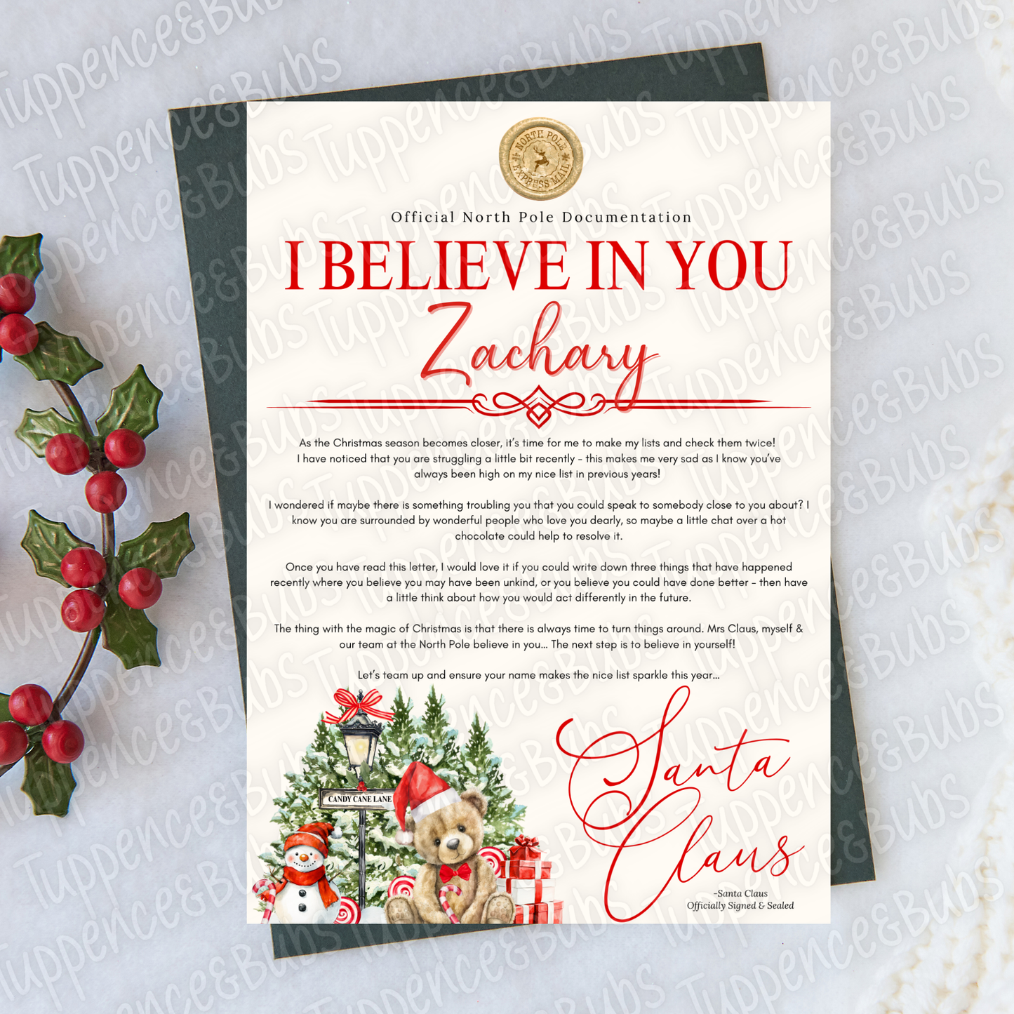 I Believe In You Letter - Red