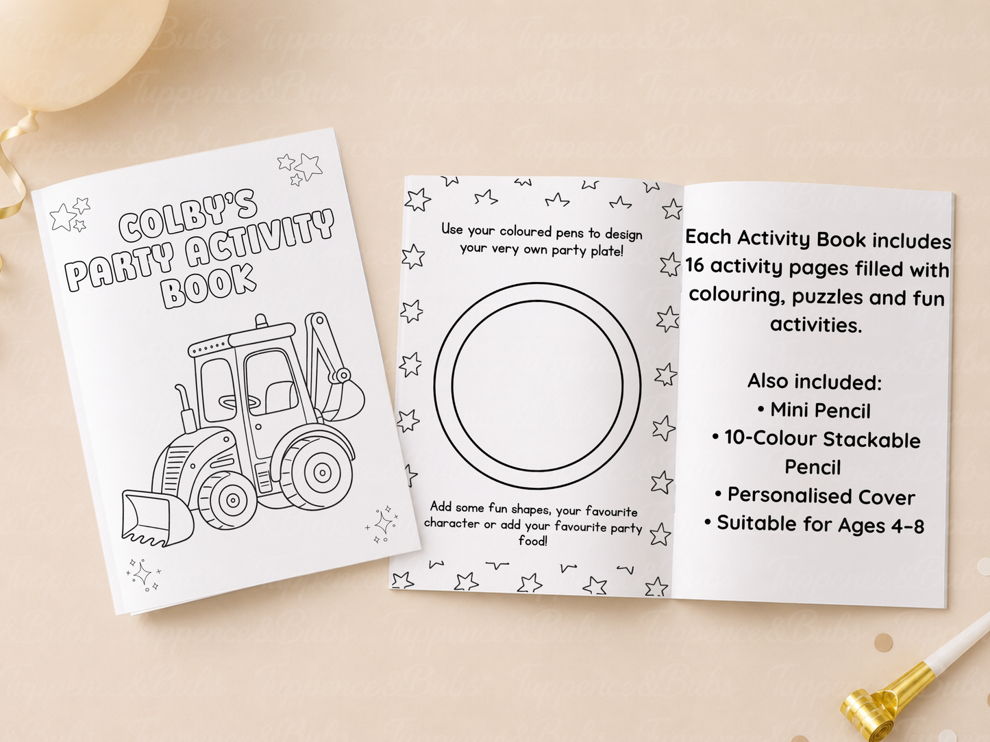 Construction Themed Activity Book (A5)