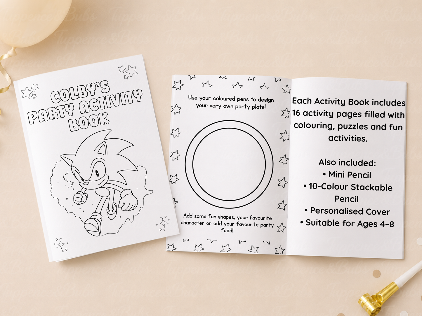 Sonic Themed Activity Book (A5)