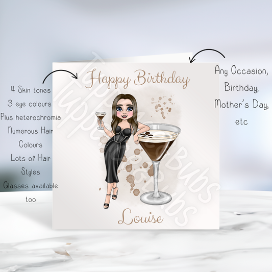 Espresso Martini Inspired Birthday Card