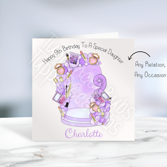 Purple Inspired Beauty Birthday Card
