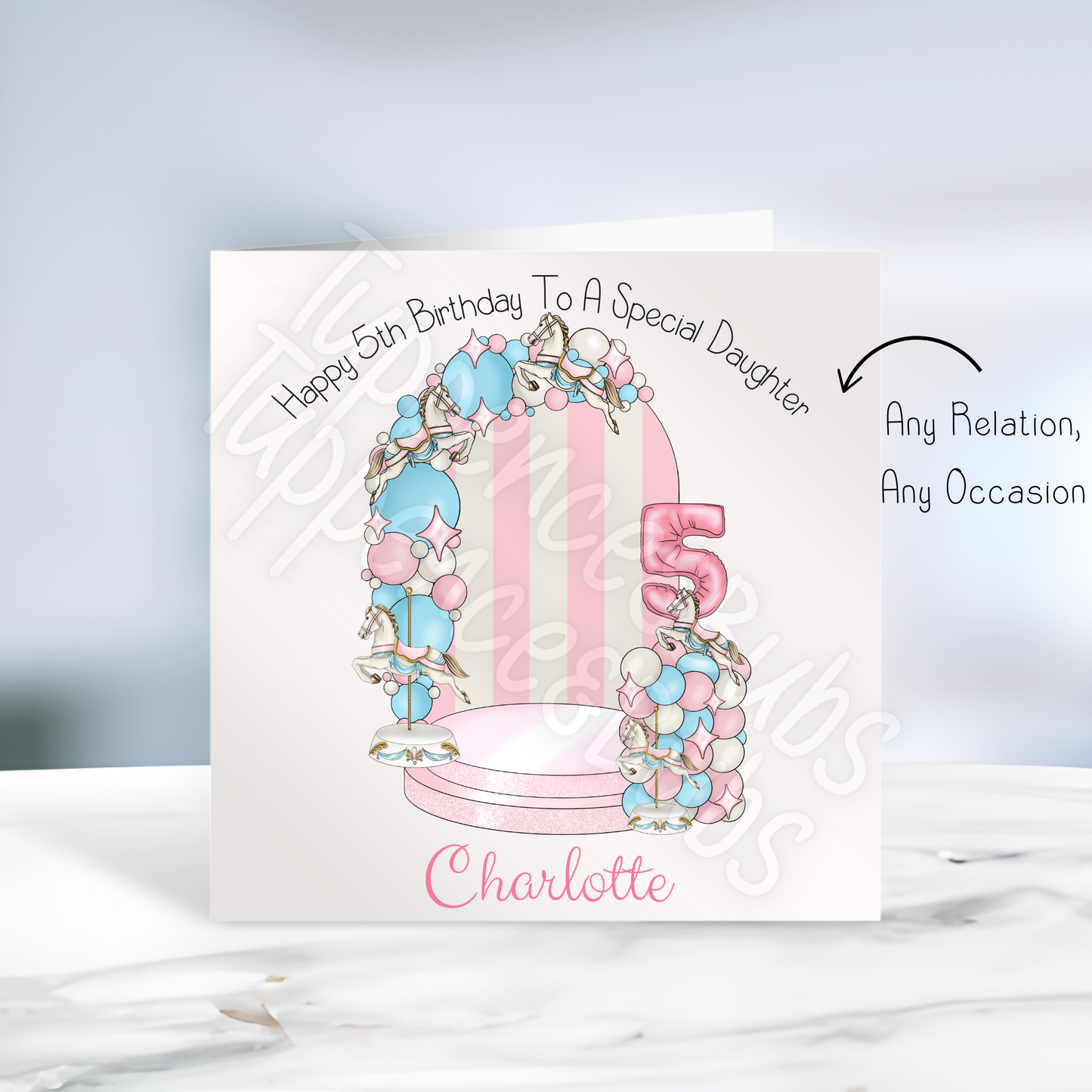 Carousel Inspired Birthday Card