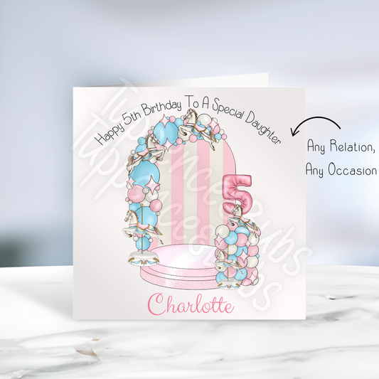 Carousel Inspired Birthday Card
