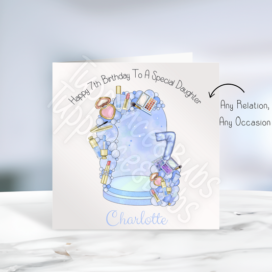 Blue Beauty Inspired Birthday Card