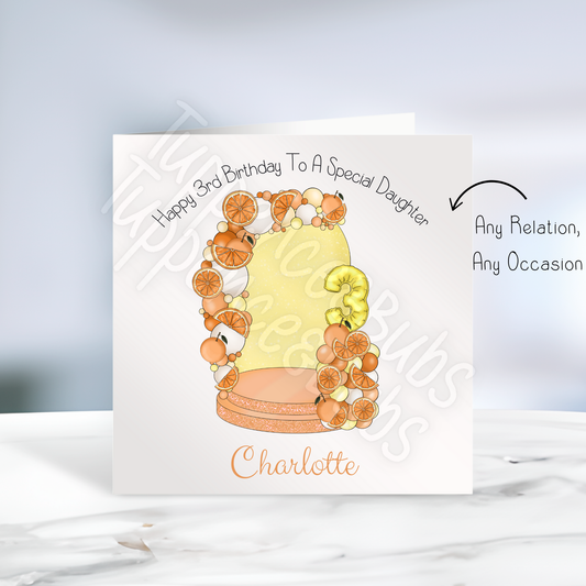 Orange Themed Birthday Card